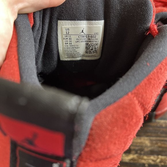 Nike Air Jordan 12 Retro "Reverse Flu Game" Red CT8013-602 Size 12 - Picture 7 of 7